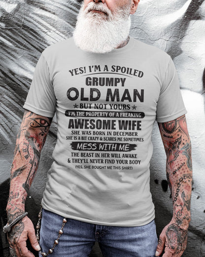 Awesome wife December - Perfect gift for husband from wife - kien12 (SKU96-68-12)