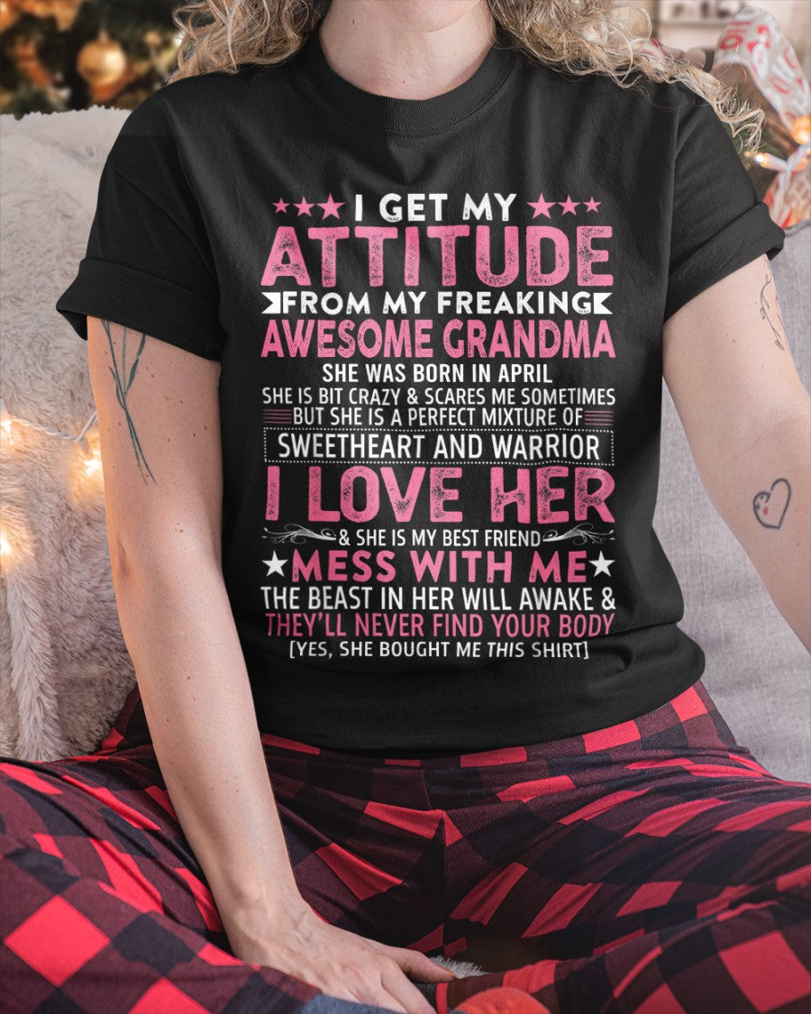 I GET MY ATTITUDE FROM MY GRANDMA APRIL EDITION – FROM GRANDMA TO GRANDDAUGHTER kien04 (SKU07-163-04)