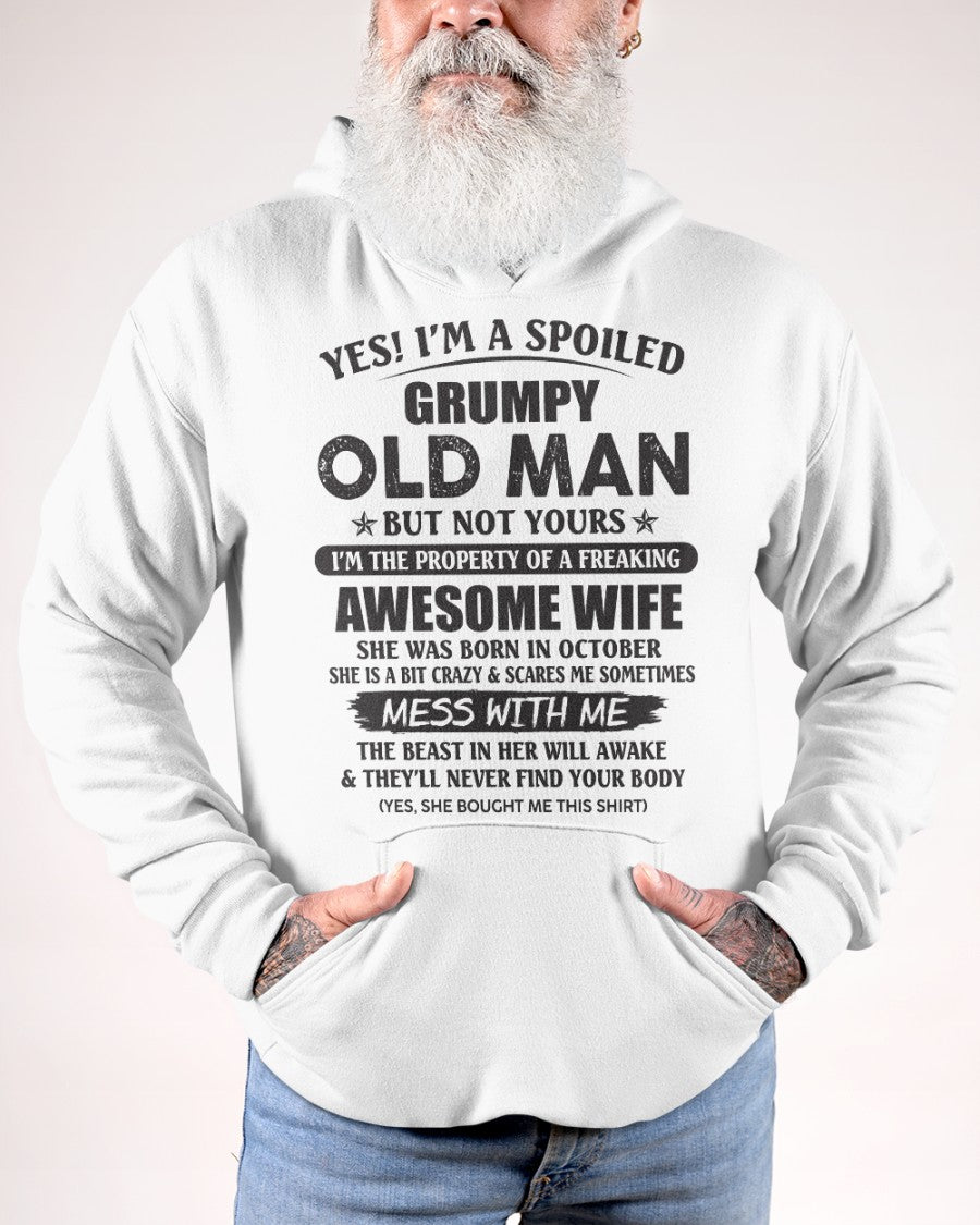 Awesome wife October - Perfect gift for husband from wife - kien10 (SKU96-68-10)