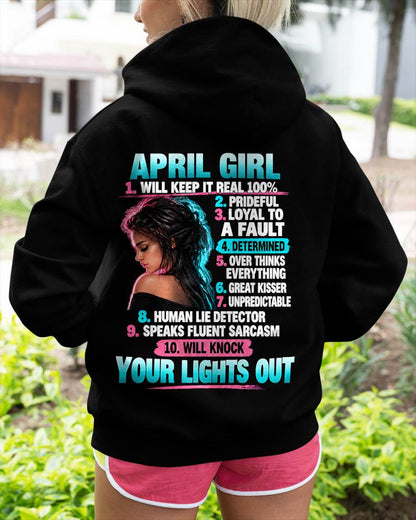 APRIL GIRL - WILL KEEP IT REAL 100% - SHIRT FOR WOMEN - HLT04 (SKU2609-373-04)