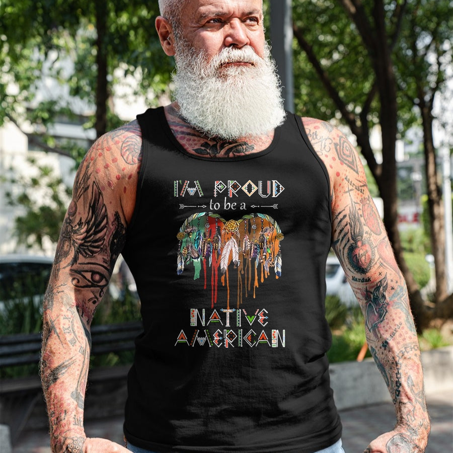 Native American T-Shirts, Vintage Native American Unisex T-Shirt/Hoodie/Sweatshirt HLT00 - I'm Proud To Be A Native American Classic T-Shirt T-Shirt (1)
