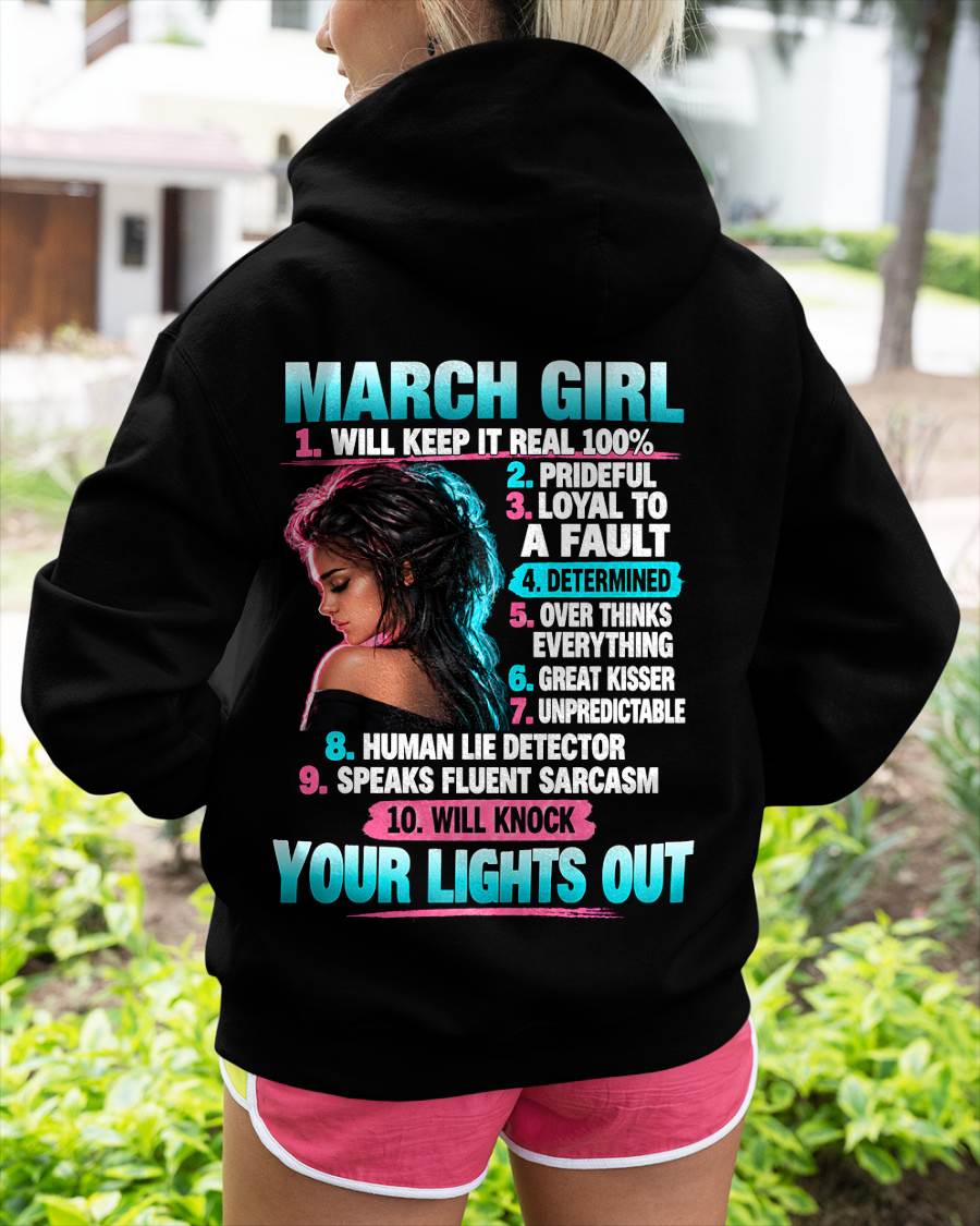MARCH GIRL - WILL KEEP IT REAL 100% - SHIRT FOR WOMEN - HLT03 (SKU2609-373-03)