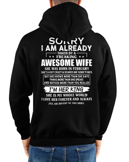 Awesome wife February - Perfect gift for husband from wife - kien02 (SKU68-79-02)