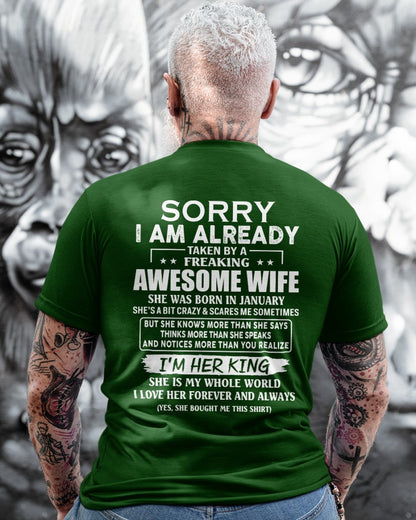 Awesome wife January - Perfect gift for husband from wife - kien01 (SKU68-79-01)