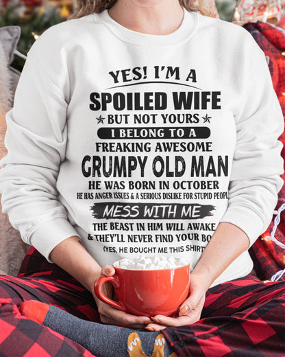Grumpy Old Man October ��� Perfect gift for your wife From Husband ��� HLT10 (