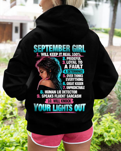SEPTEMBER GIRL - WILL KEEP IT REAL 100% - SHIRT FOR WOMEN - HLT09 (SKU2609-373-09)