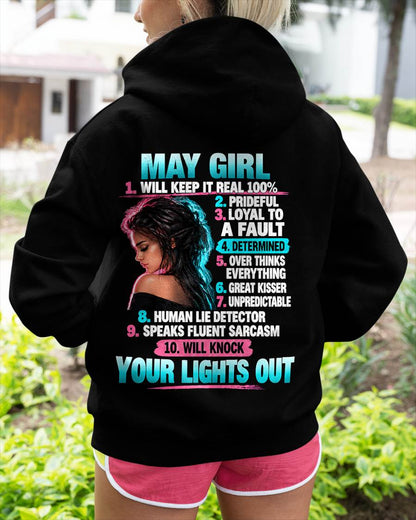 MAY GIRL - WILL KEEP IT REAL 100% - SHIRT FOR WOMEN - HLT05 (SKU2609-373-05)