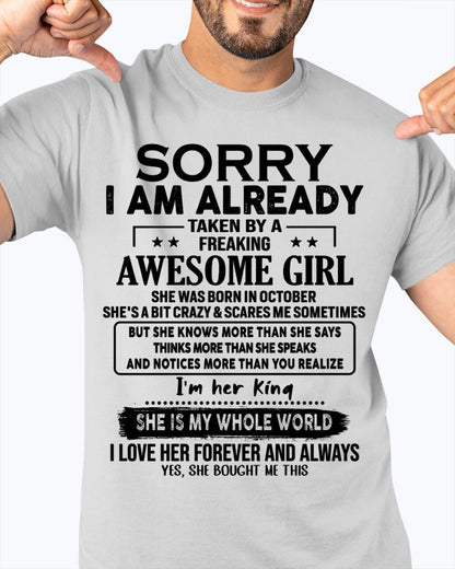 October - Awesome Girl born in October - Special gift for your boyfriend - From Wife kien10 (SKU.AT16)