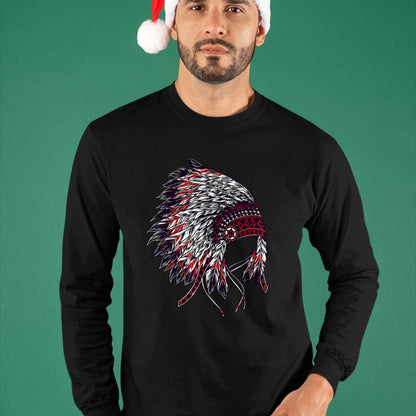 Native American T-Shirts, Vintage Native American Unisex T-Shirt/Hoodie/Sweatshirt HLT00 - Indian Headdress - Native American Roots Indigenous T-Shirt