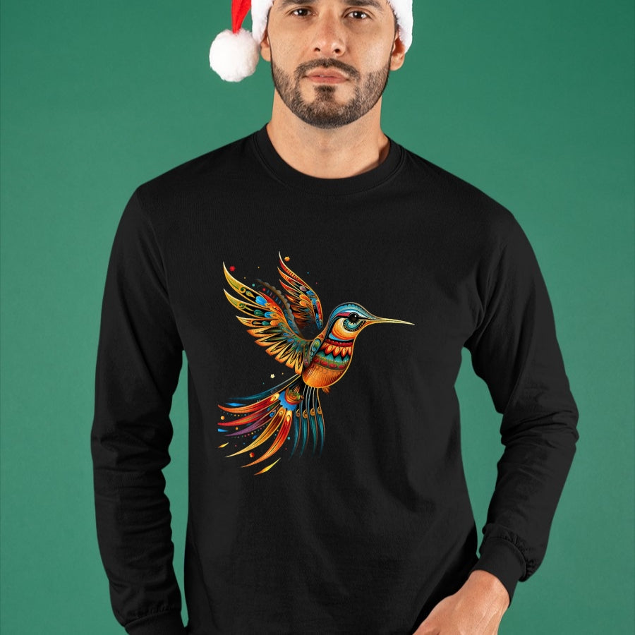 Native American T-Shirts, Vintage Native American Unisex T-Shirt/Hoodie/Sweatshirt HLT00 - Hummingbird Indian Tribal Art Indian Indigenous T-Shirt (1)