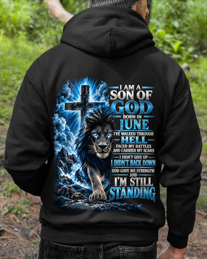 JUNE MAN - I AM A SON OF GOD, I DIDN'T BACK DOWN GOD GAVE ME STRENGTH - SHIRT FOR MEN - HLT06 (SKU2610-41-06)