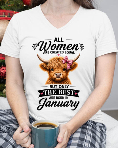 JANUARY, WOMEN ARE CREATED EQUAL - SHIRT FOR WOMEN - HLT01 (SKU2608-14-01)
