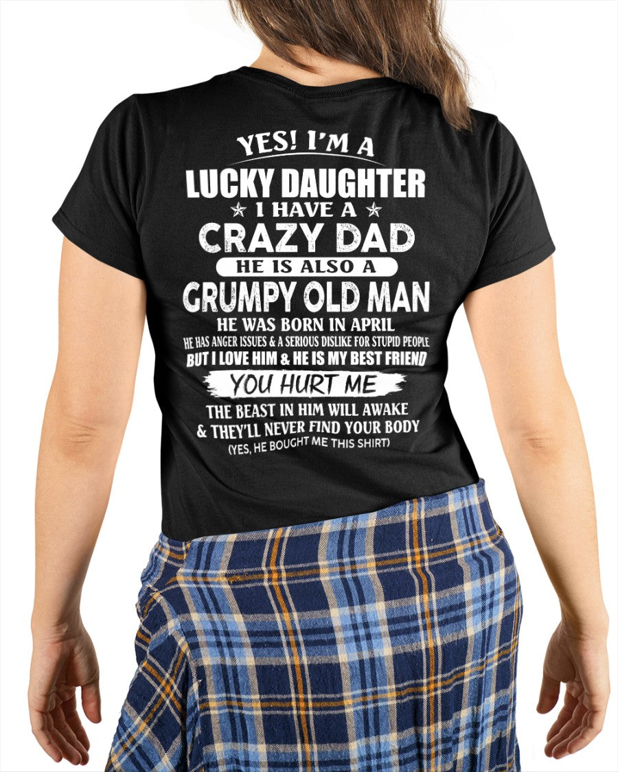 April - Awesome Grumpy Old Dad - Special gift for your daughter From Dad - HLT04 (SKU10-50-04)