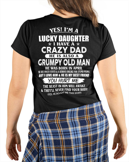 April - Awesome Grumpy Old Dad - Special gift for your daughter From Dad - HLT04 (SKU10-50-04)