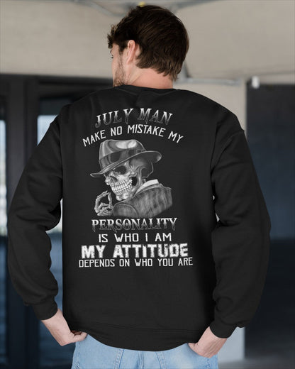 July Man Skull T-Shirt – Personality and Attitude Quote Tee - HLT07 (SKU08-38-07)