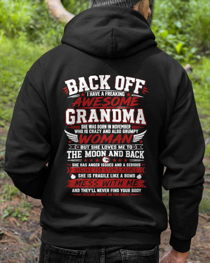 NOVEMBER, SHE IS FRAGILE LIKE A BOMB MESS WITH ME - SHIRT FROM GRANDMA TO GRANDSON - HLT11 (SKU2608-07-11)
