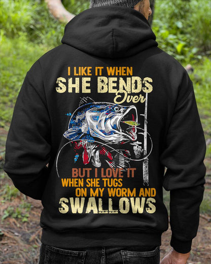 I LOVE IT WHEN SHE TUGS ON MY WORM AND SWALLOWS - SHIRT FOR MEN - HLT00 (SKU2609-TM-01)