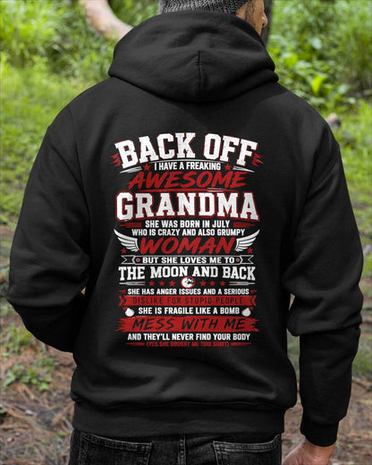 JULY, SHE IS FRAGILE LIKE A BOMB MESS WITH ME - SHIRT FROM GRANDMA TO GRANDSON - HLT07 (SKU2608-07-07)