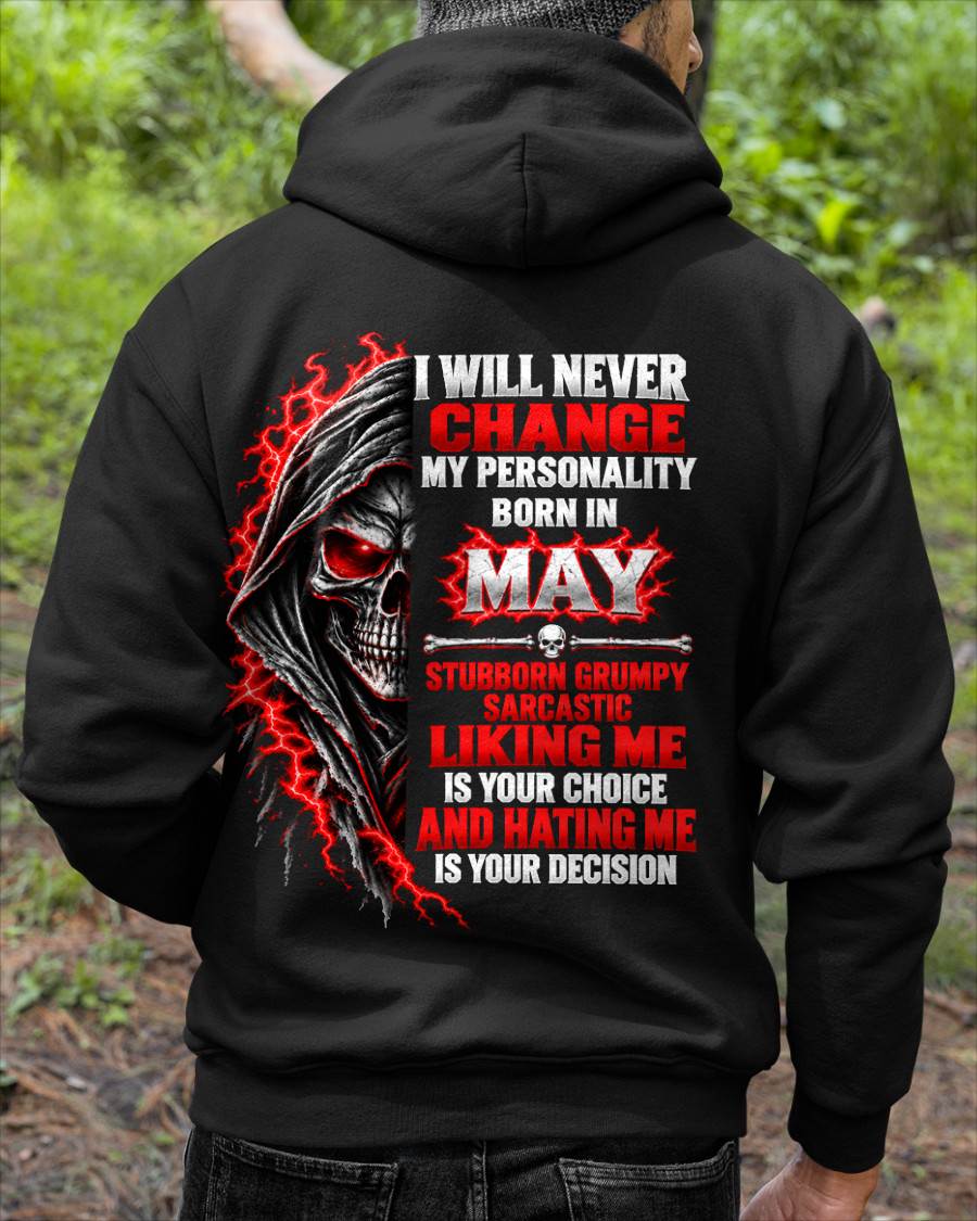 “BORN IN MAY – STUBBORN, GRUMPY, SARCASTIC” - SHIRT FOR MEN - HLT05 (SKU2610-500-05)