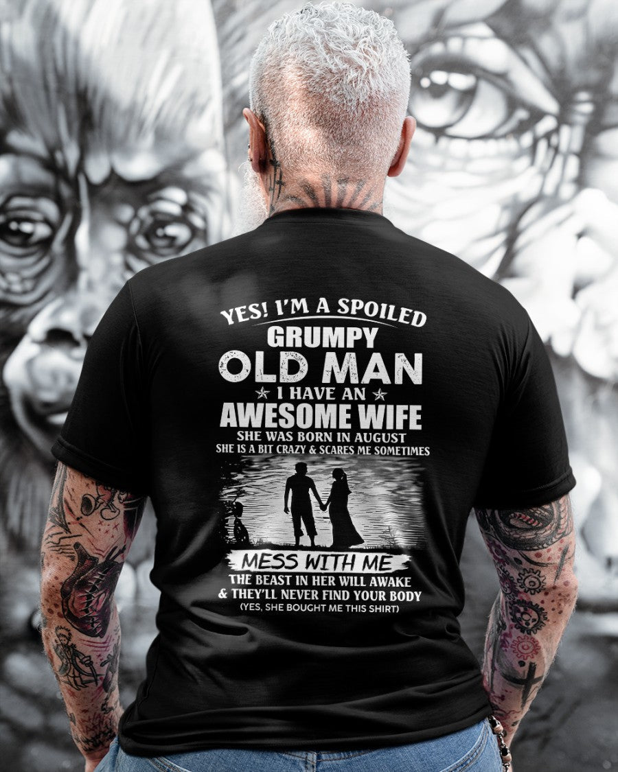 Awesome wife was born August - Gift for boyfriend, Gift for husband from wife - Perfect gift for your husband - kien08 (SKU10-79-08)
