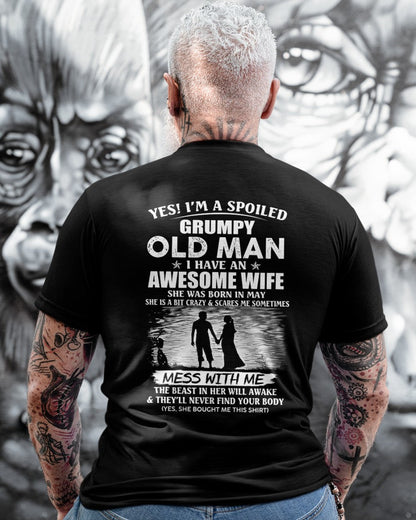 Awesome wife was born May - Gift for boyfriend, Gift for husband from wife - Perfect gift for your husband - kien05 (SKU10-79-05)