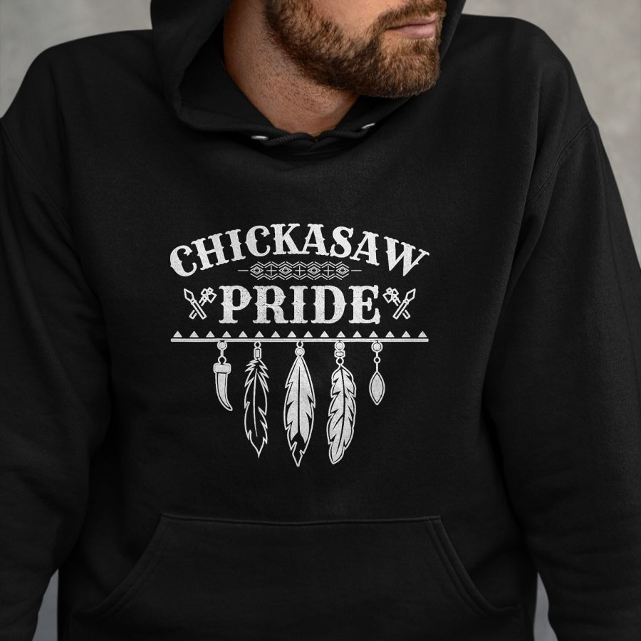 Native American T-Shirts, Vintage Native American Unisex T-Shirt/Hoodie/Sweatshirt HLT00 - Native American Pride Design for a Proud Chickasaw T-Shirt