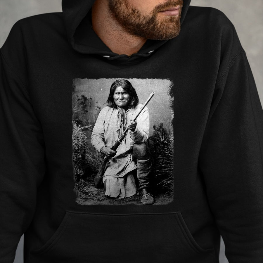Native American T-Shirts, Vintage Native American Unisex T-Shirt/Hoodie/Sweatshirt HLT00 - Geronimo t shirt Warrior Native American T-Shirt (1)