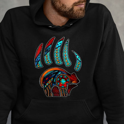 Native American T-Shirts, Vintage Native American Unisex T-Shirt/Hoodie/Sweatshirt HLT00 - Native American Bear Claw T-Shirt (1)