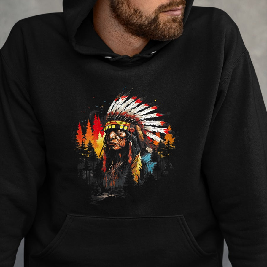 Native American T-Shirts, Vintage Native American Unisex T-Shirt/Hoodie/Sweatshirt HLT00 - Native American Chief Tribes Culture Sacred Sioux T-Shirt (2)