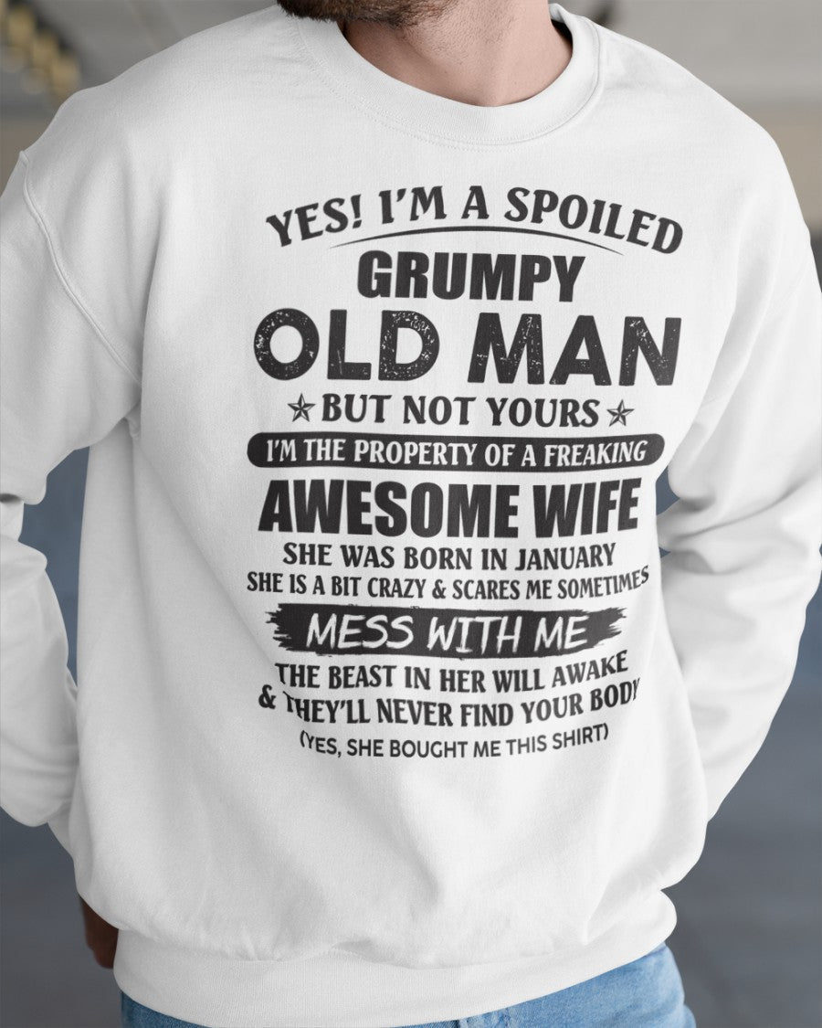 Awesome wife January - Perfect gift for your husband from wife - kien01 (SKU96-68-01)