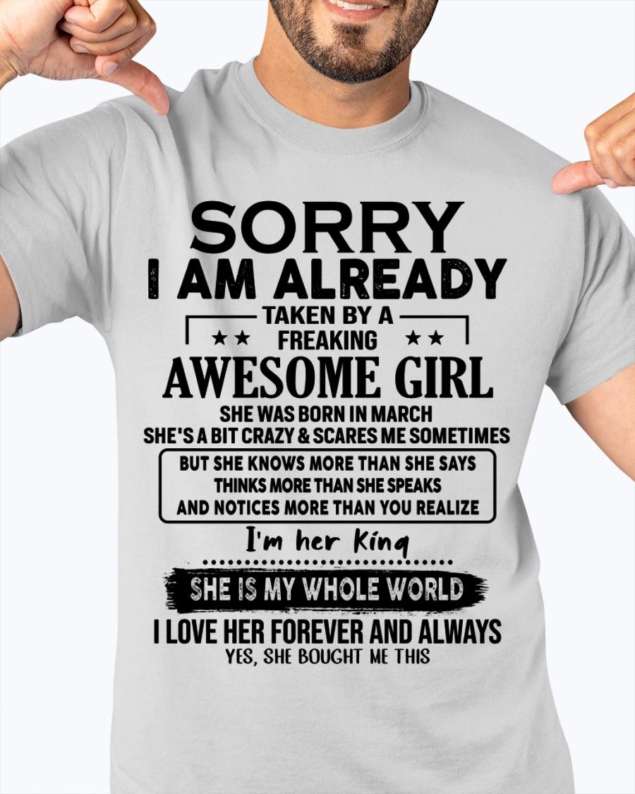 March - Awesome Girl born in March - Special gift for your boyfriend - From Wife kien03 (SKU.AT16)