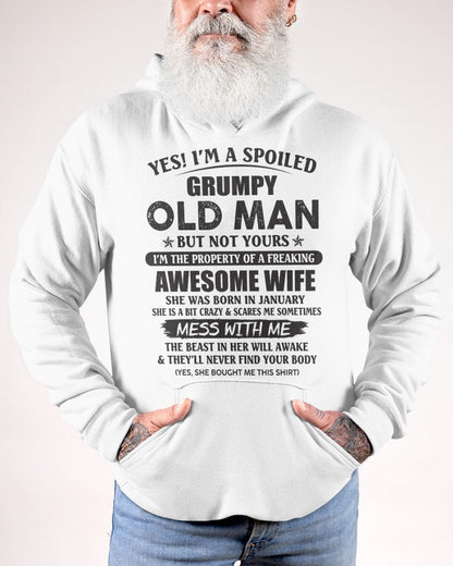 Awesome wife January - Perfect gift for husband From Wife - kien01 (SKU96-68-01)