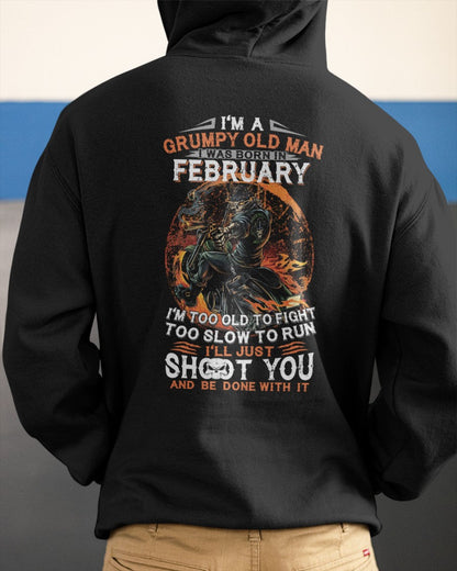 FEBRUARY - GRUMPY OLD MAN T-SHIRT – FUNNY BIKER TEE - PERFECT GIFT FOR MEN - HLT02 (SKU07-64-02)