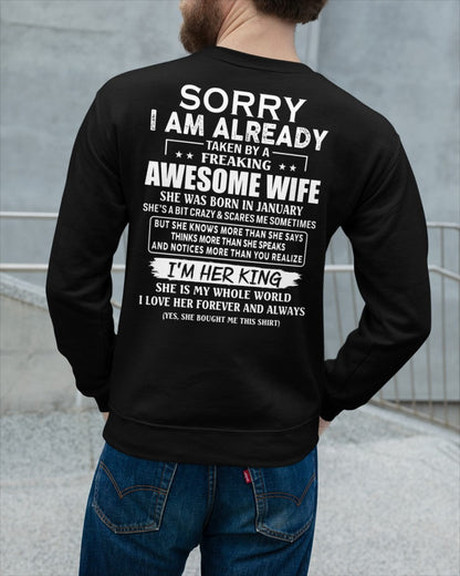 Awesome wife January - Perfect gift for husband from wife - kien01 (SKU68-79-01)