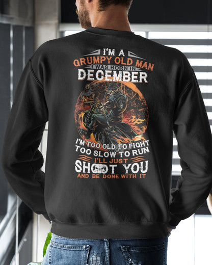 DECEMBER - GRUMPY OLD MAN T-SHIRT – FUNNY BIKER TEE - PERFECT GIFT FOR MEN - HLT12 (SKU07-64-12)