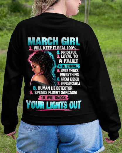 MARCH GIRL - WILL KEEP IT REAL 100% - SHIRT FOR WOMEN - HLT03 (SKU2609-373-03)