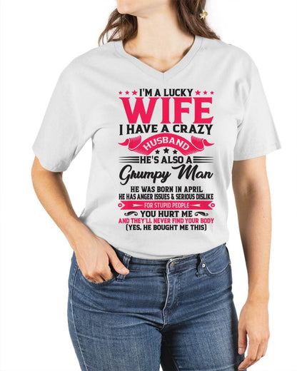 APRIL - TO MY WIFE - I'M A LUCKY WIFE - GIFT FROM HUSBAND - HLT04 (SKU10-136-04)