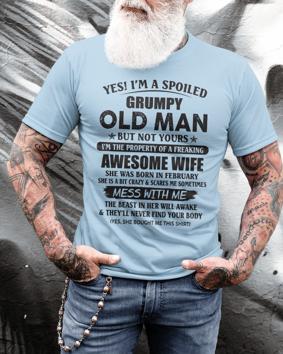 Awesome wife February - Perfect gift for your husband from wife - kien02 (SKU96-68-02)