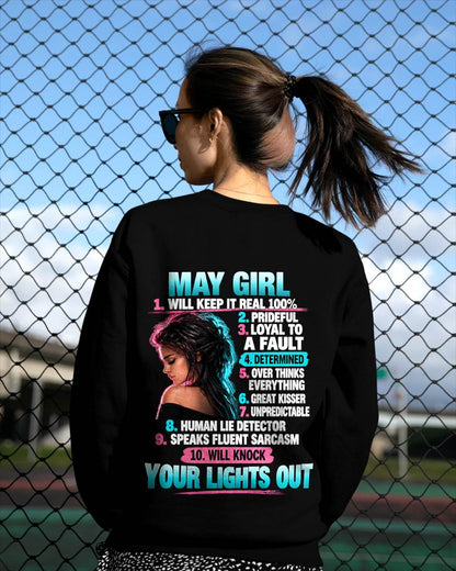 MAY GIRL - WILL KEEP IT REAL 100% - SHIRT FOR WOMEN - HLT05 (SKU2609-373-05)