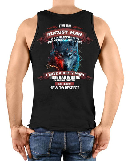 AUGUST - KNOW HOW TO RESPECT - BIRTHDAY T-SHIRT FOR MEN - HLT08 (SKU12-162-08)