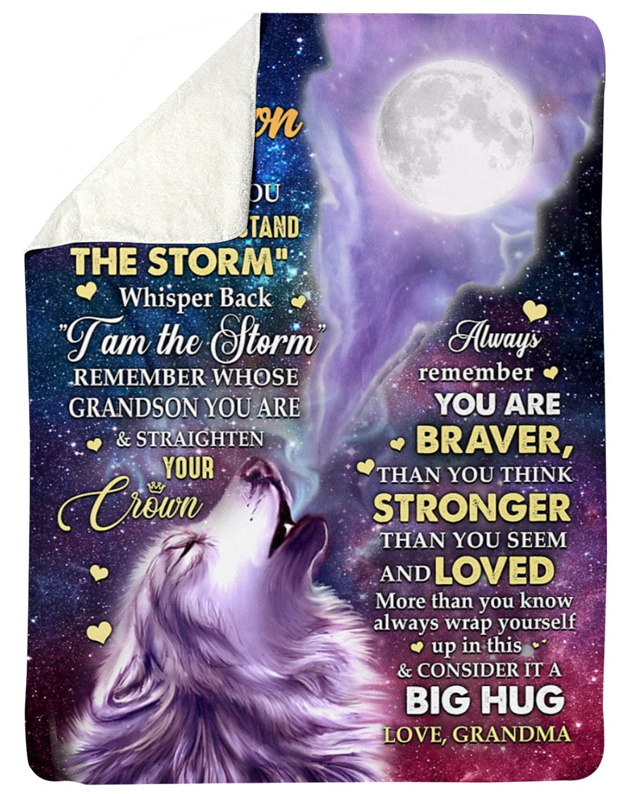 Special Gift For Your Grandson Blanket - From Grandma